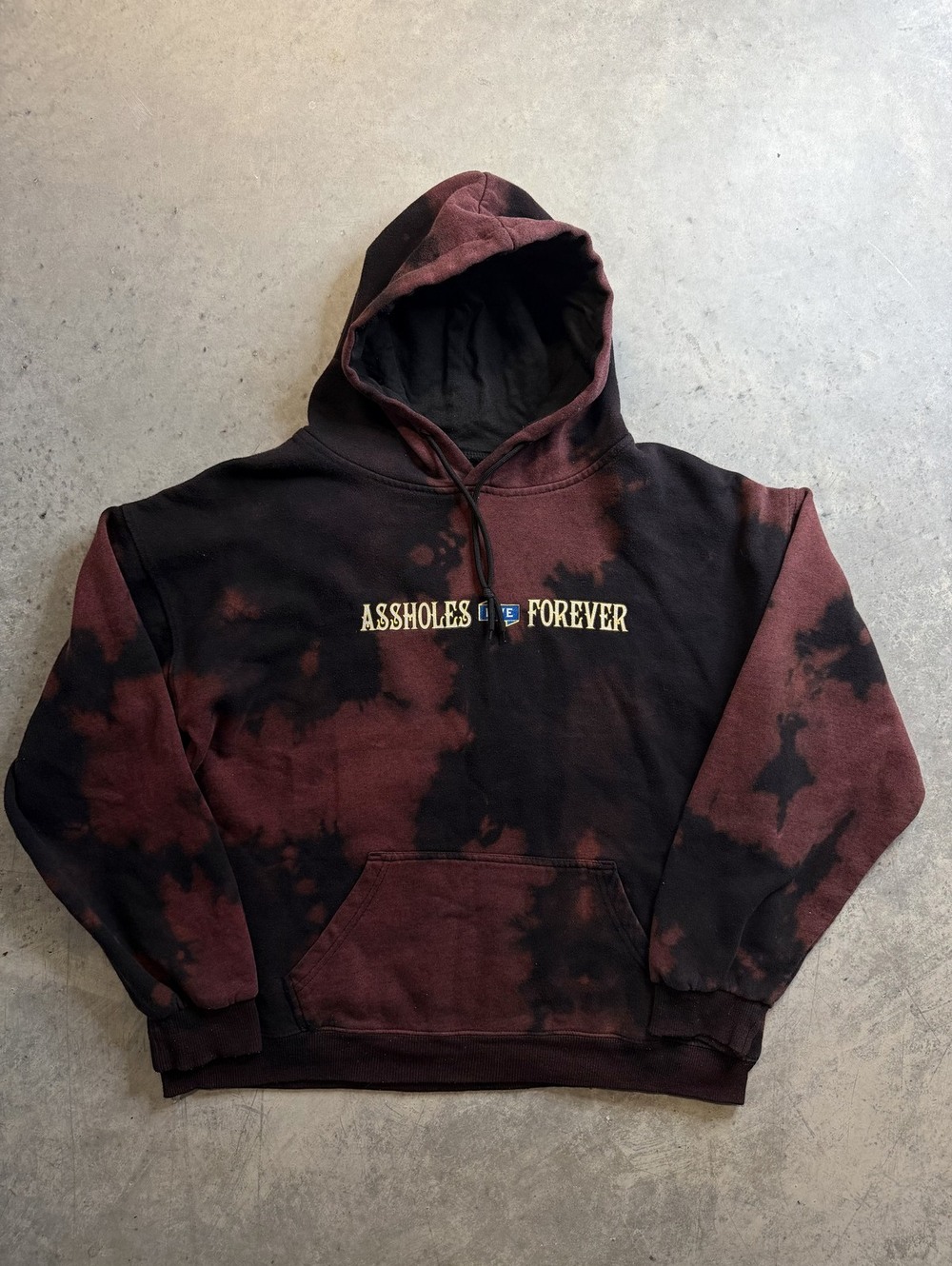 ALF Y2K Bleach Dye Pullover Hoodie